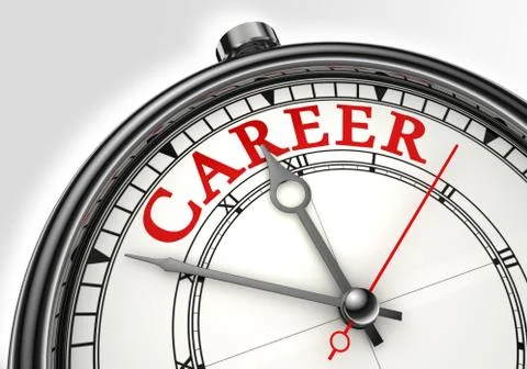 Career concept clock closeup Stock Illustration