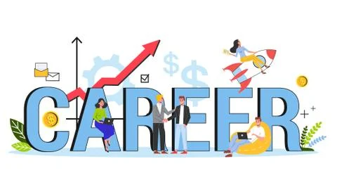Career concept. Idea of progress in job and success Ilustración de archivo