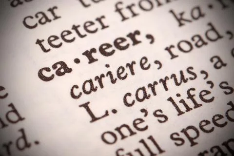 Career definition Stock Photos