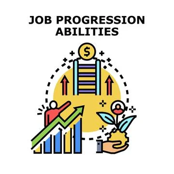 Career development abilities for professional growth concept Stock Illustration
