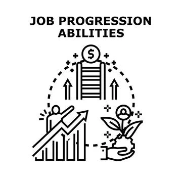 Career development abilities for professional growth concept Stock Illustration