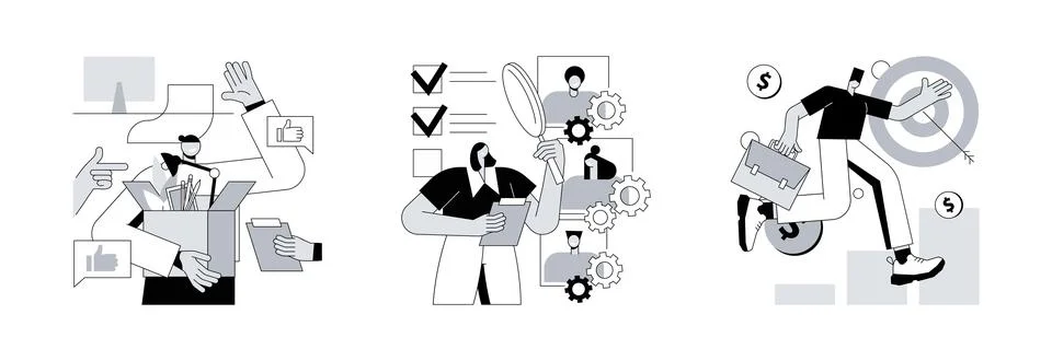 Career development abstract concept vector illustrations. Stock Illustration