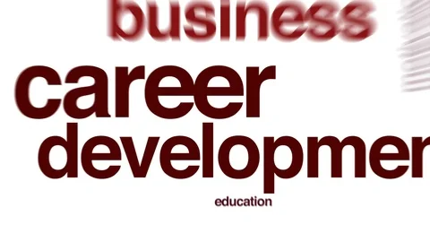 Career development animated word cloud. Stock Footage 69784406