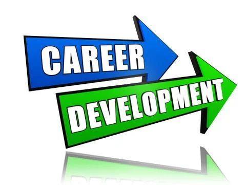 Career development in arrows Stock Illustration
