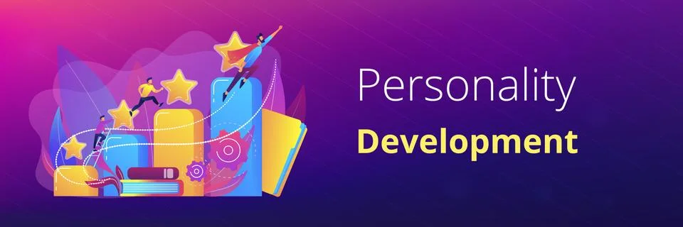 Career development concept banner header. 库存插图