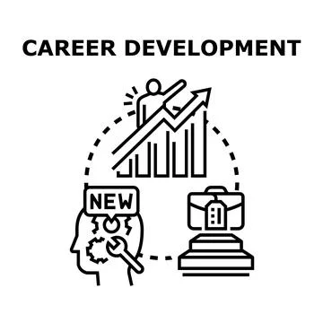 Career development concept illustrating growth and personal improvement Stock Illustration