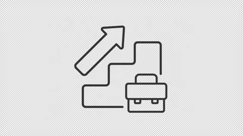 Career development line animation set Stock Footage 331848250