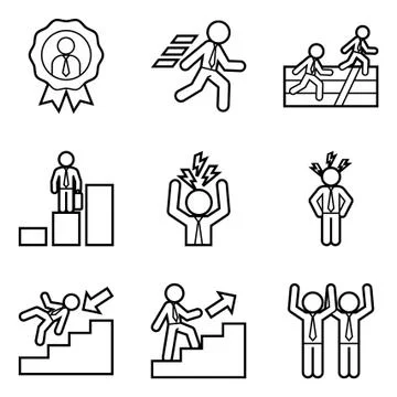 Career Development Line Stock Illustration