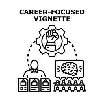 Career development program inspiring professional growth concept Stock Illustration