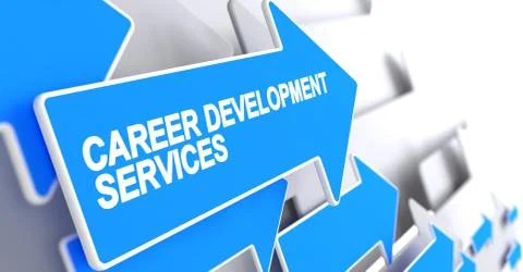 Career Development Services - Message on Blue Cursor. 3D. Illustrazione stock