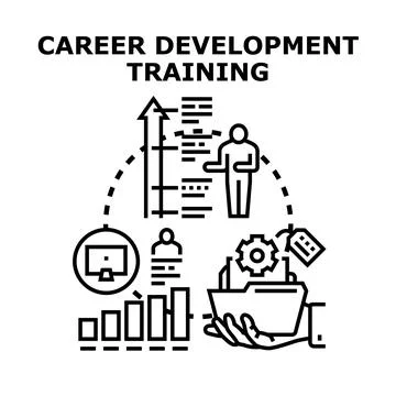 Career development training path leading to professional growth Stock Illustration