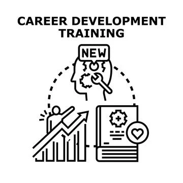 Career development training for professional skill growth Stock Illustration
