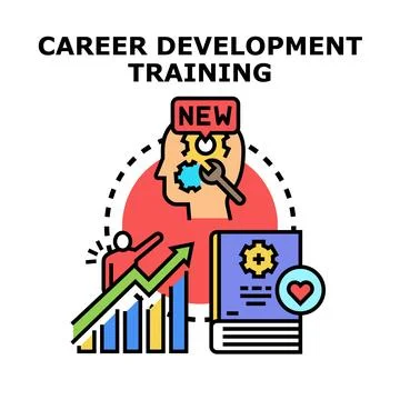 Career development training for professional skill growth Stock Illustration