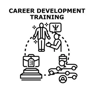 Career development training for professional success coaching Stock Illustration