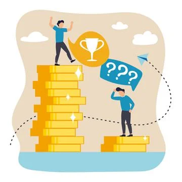 Career development. Vector illustration. Art design with employees, businessmen Stockillustratie
