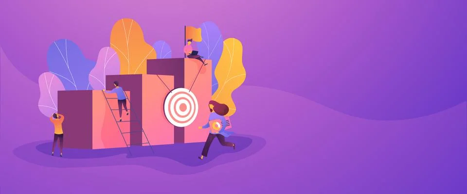 Career development web banner concept. Illustrazione stock