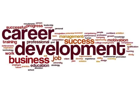 Career development word cloud Illustrazione stock