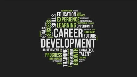 Career Development Word Cloud Vector Concept Graphic Stock Illustration