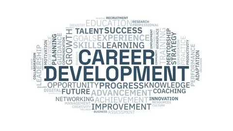Career Development Word Cloud Vector Illustration 库存插图