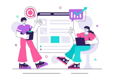 Career Education Vector Illustration Featuring a Growth Oriented Learning M.. イラスト素材