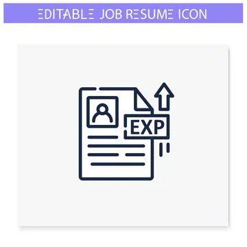 Career experience line icon. Editable illustration Stock Illustration