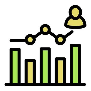 Career graph chart icon outline vector. Hr job Stock Illustration