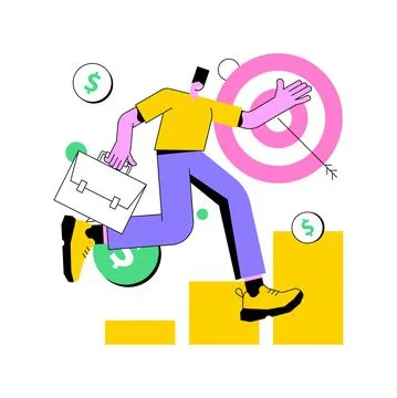 Career growth abstract concept vector illustration. Stock Illustration