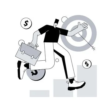 Career growth abstract concept vector illustration. Stock Illustration