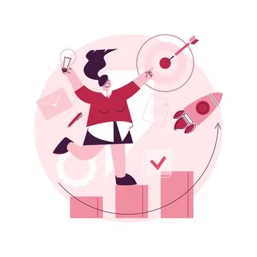 Career growth abstract concept vector illustration. Stock Illustration