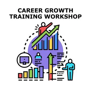 Career growth training workshop for professional development Stock Illustration