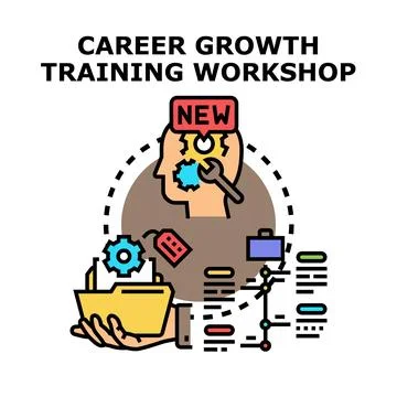 Career growth training workshop for professional development Stock Illustration