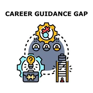Career guidance gap finding professional path solutions Stock Illustration