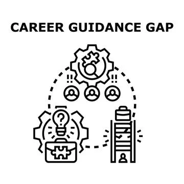Career guidance gap finding professional path solutions Stock Illustration