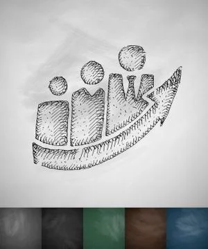 Career icon. Hand drawn vector illustration Stock Illustration