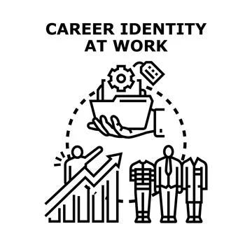 Career identity at work concept development and professional growth イラスト素材