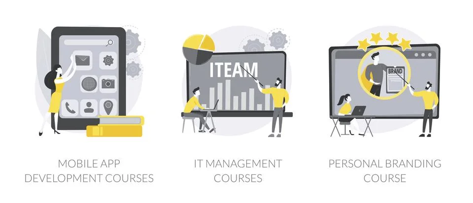 Career in IT abstract concept vector illustrations. Stockillustratie