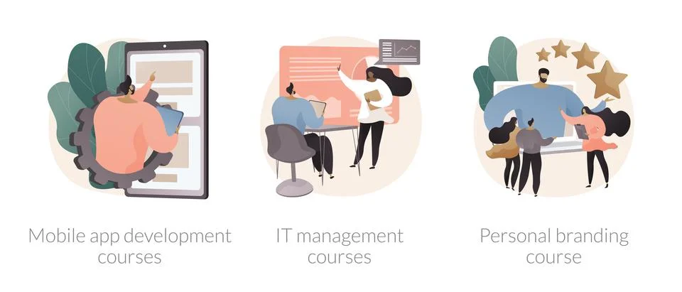 Career in IT abstract concept vector illustrations. 库存插图