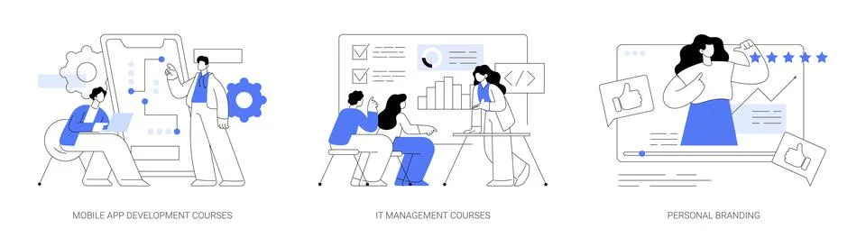 Career in IT abstract concept vector illustrations. Stock Illustration