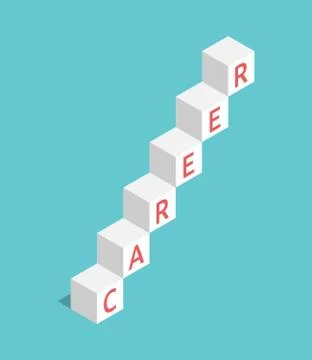 Career ladder of cubes Stock Illustration