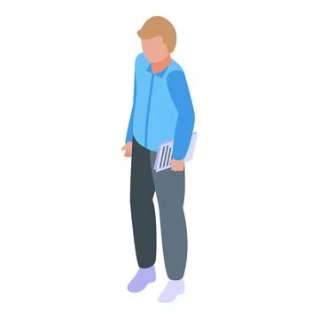 Career man icon isometric vector. Skill training 스톡 일러스트
