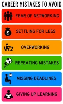 Career mistakes Illustrazione stock