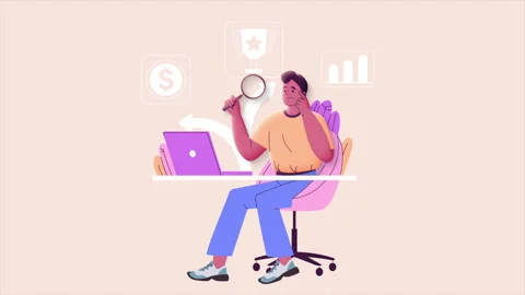 Career opportunities 2d flat animation Stock Footage 310532064