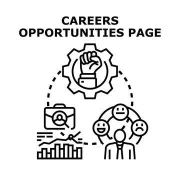 Career opportunities page vector concept Stock Illustration