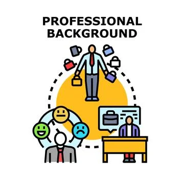 Career path development with professional background experience Stock Illustration