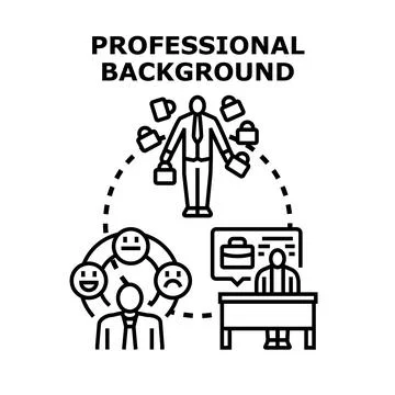 Career path development with professional background experience Stock Illustration