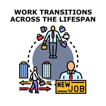 Career path evolution and professional transitions concepts Illustration