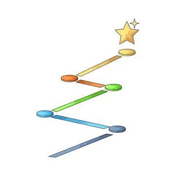 Career path illustration Stock Illustration