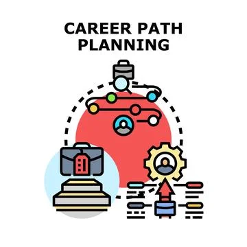 Career path planning concept illustration for professional development Stock Illustration