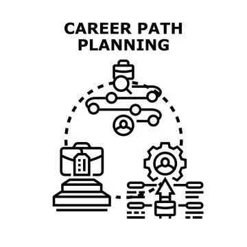 Career path planning concept illustration for professional development Stock Illustration