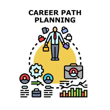 Career path planning vector concept illustration representing professional .. Stock Illustration